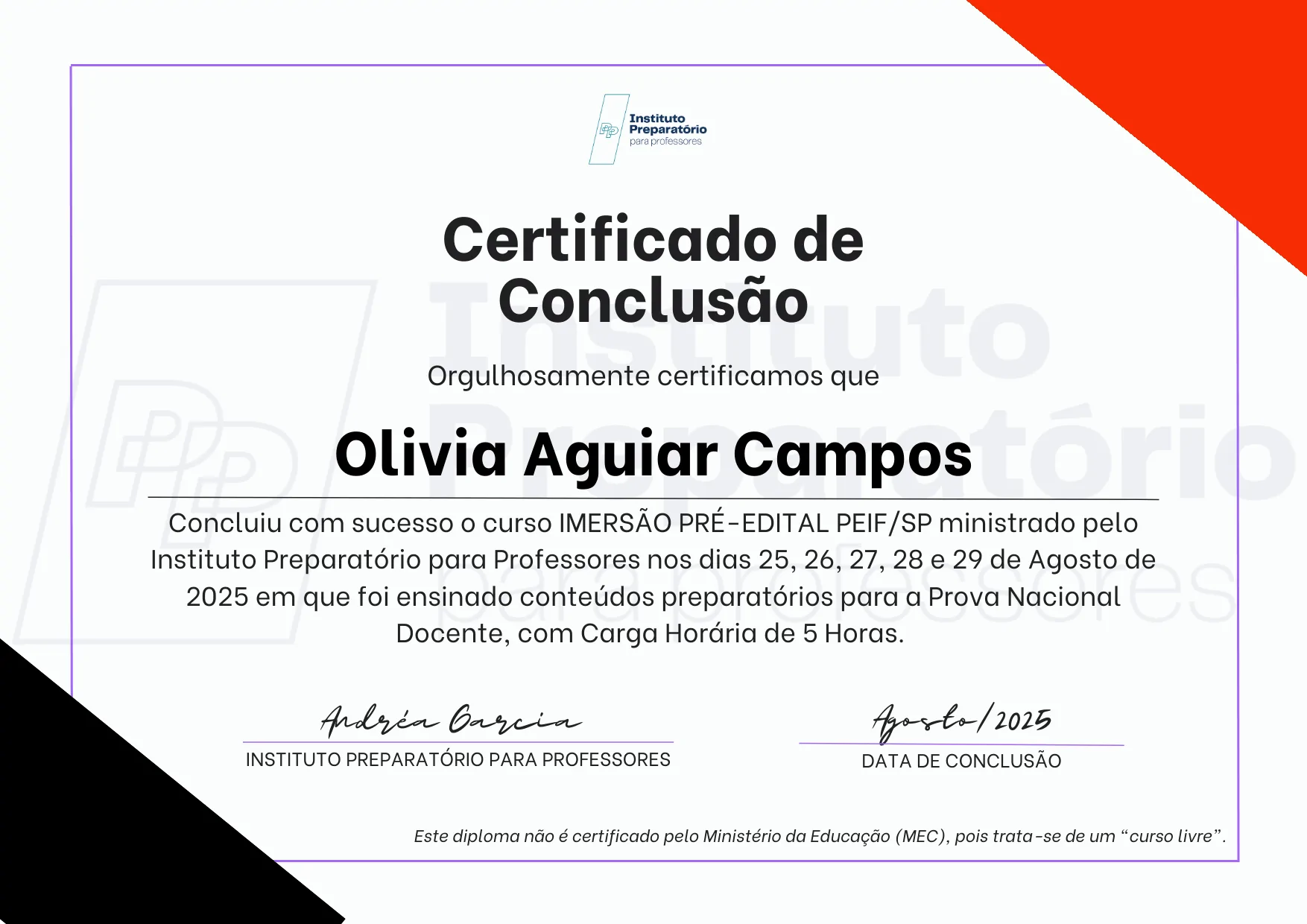 Certificado de Participação